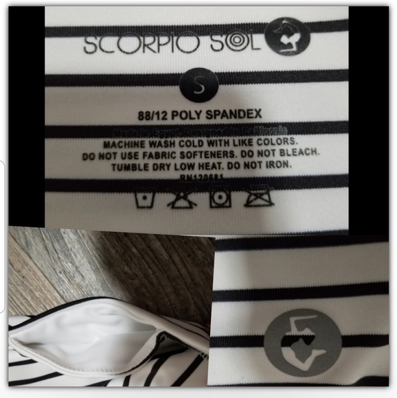 Scorpio Sol capri striped leggings size small - Picture 4 of 4